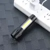 Wholesale of 511 side-lamp USB direct charging mini portable telescopic zoom aluminum alloy flashlight Specification image